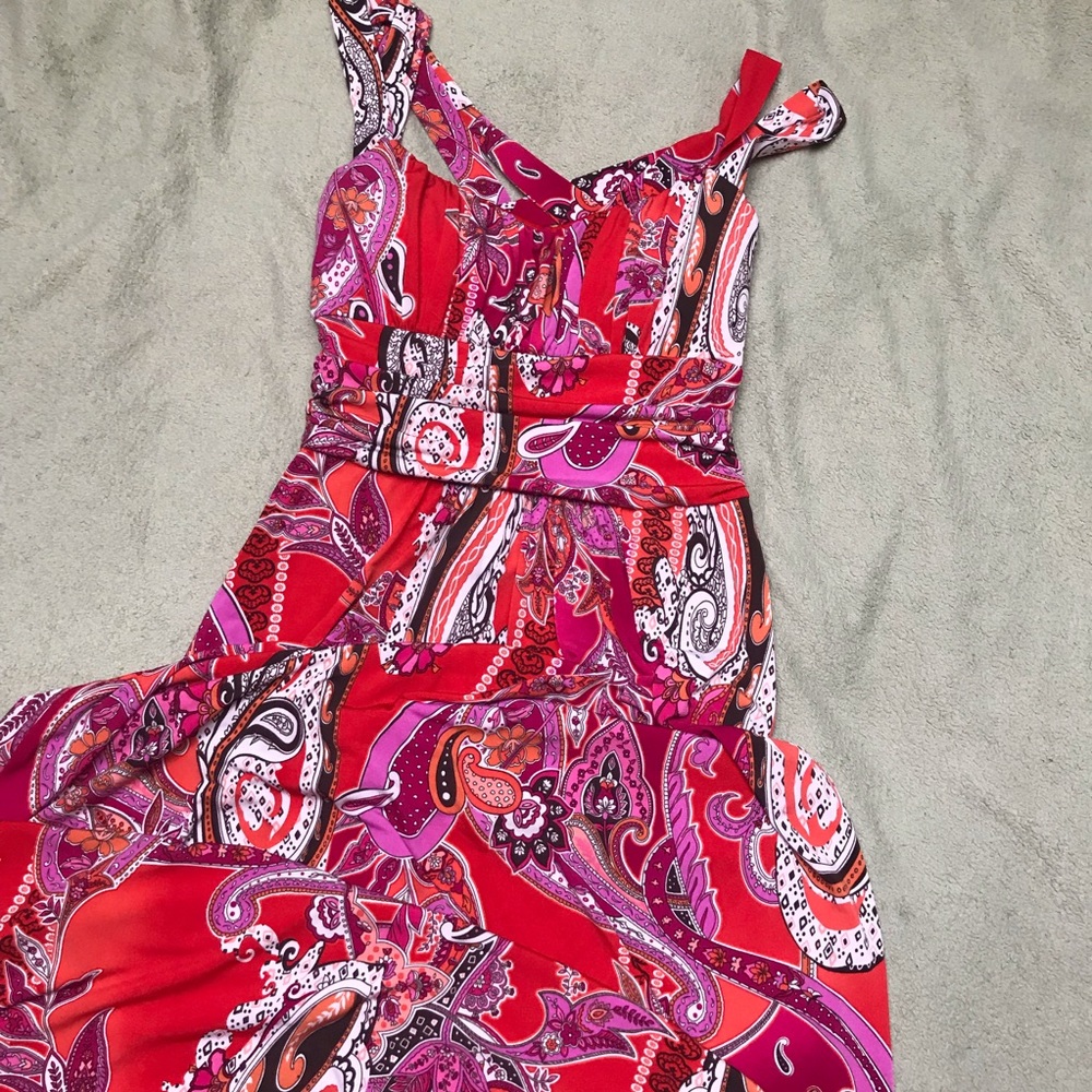 Bisou Bisou strappy paisley maxi dress